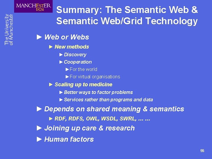 Summary: The Semantic Web & Semantic Web/Grid Technology ► Web or Webs ► New