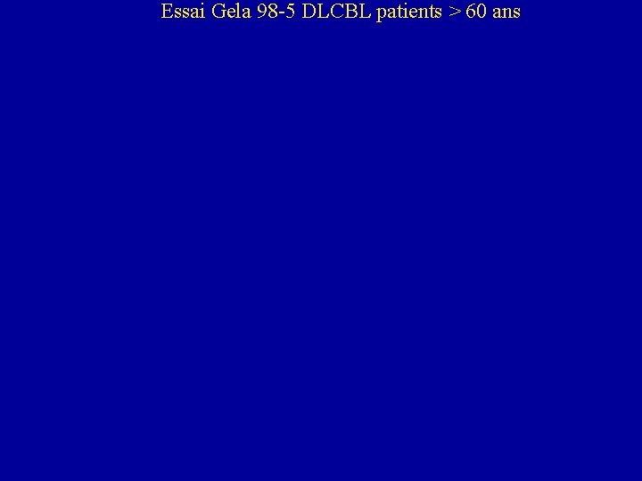 Essai Gela 98 -5 DLCBL patients > 60 ans 