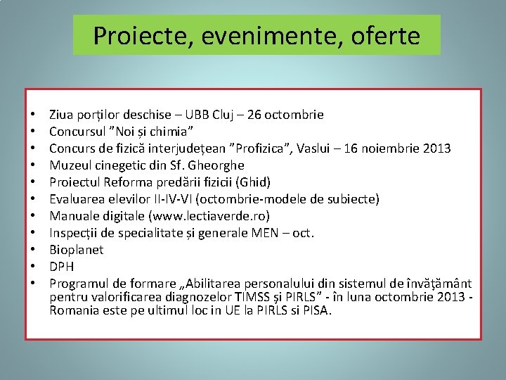 Proiecte, evenimente, oferte • • • Ziua porților deschise – UBB Cluj – 26