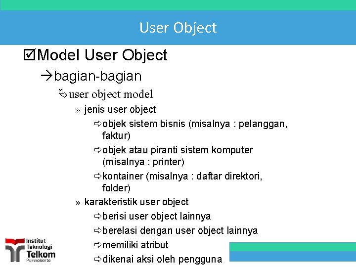 User Object þModel User Object àbagian-bagian Äuser object model » jenis user object ðobjek