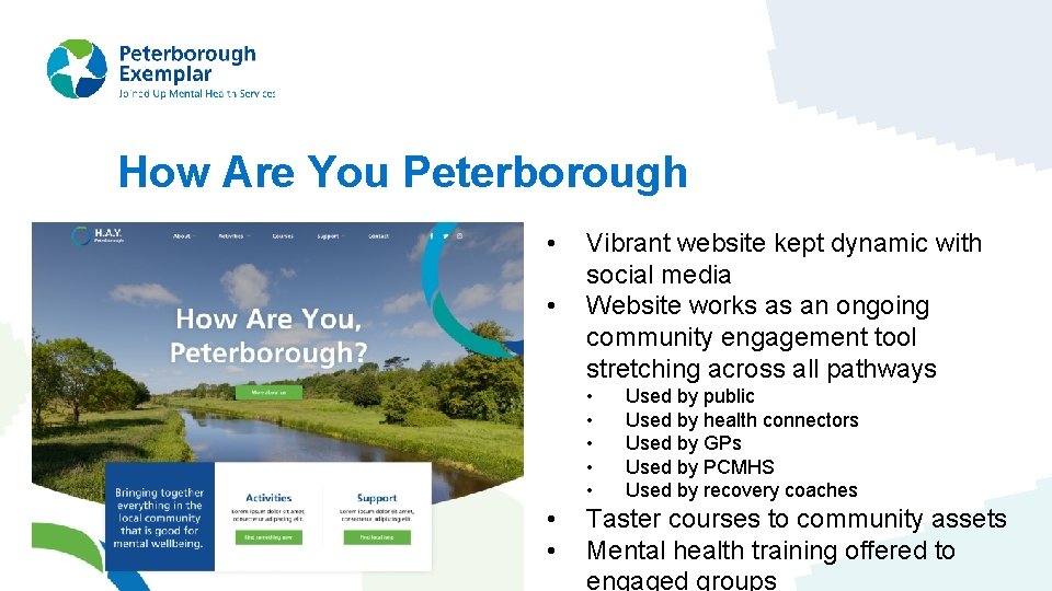 How Are You Peterborough • • Vibrant website kept dynamic with social media Website