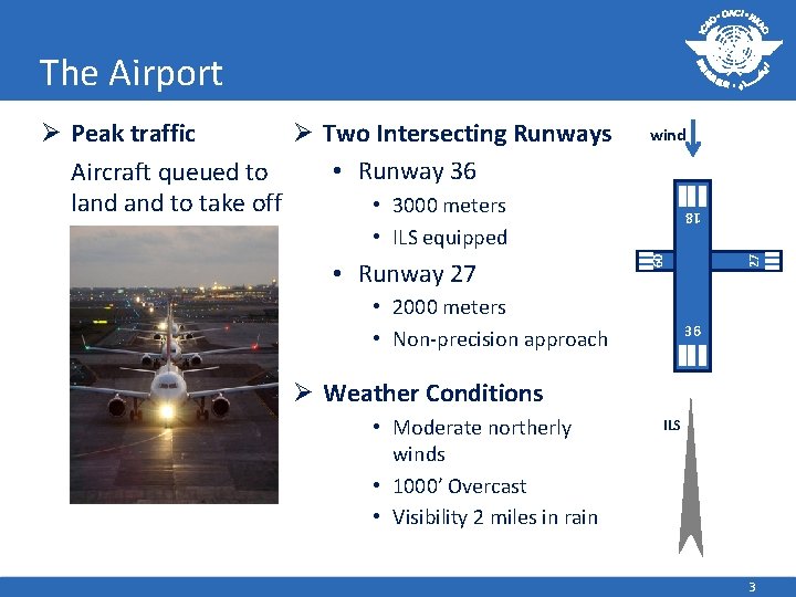 The Airport wind 18 • ILS equipped 09 • Runway 27 • 2000 meters