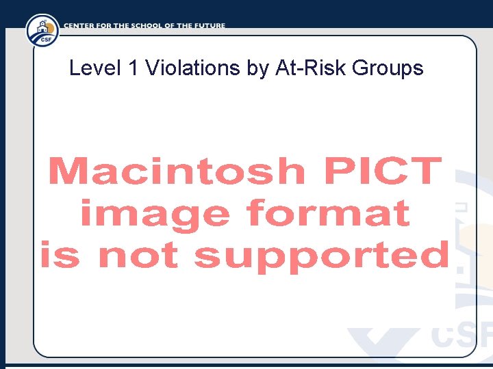 Level 1 Violations by At-Risk Groups 