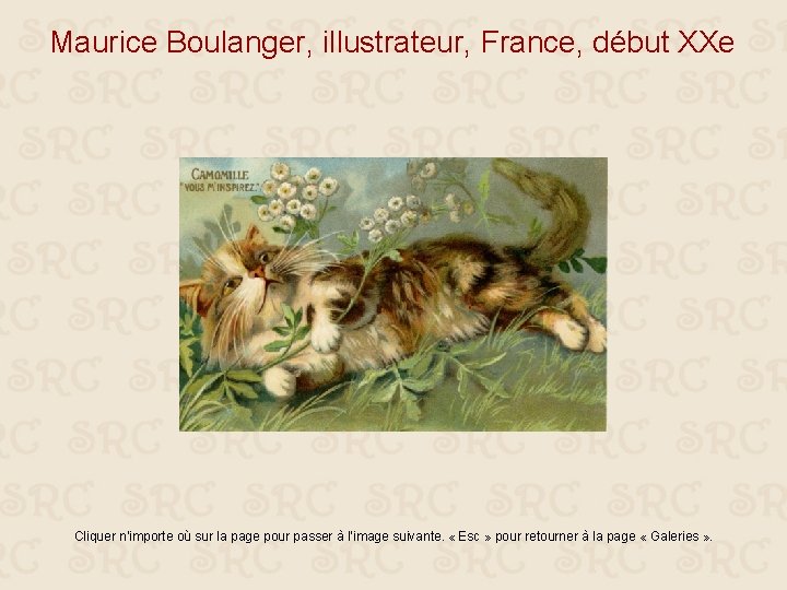 Maurice Boulanger, illustrateur, France, début XXe Cliquer n’importe où sur la page pour passer