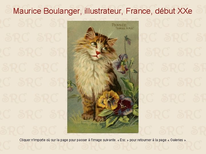 Maurice Boulanger, illustrateur, France, début XXe Cliquer n’importe où sur la page pour passer