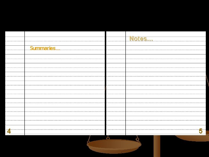 Notes… Summaries… 4 5 Notes… Summaries… 4 5