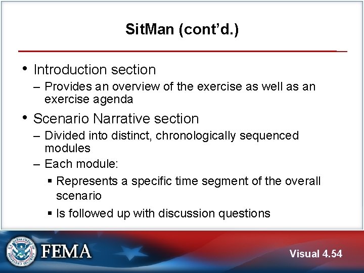 Sit. Man (cont’d. ) • Introduction section ‒ Provides an overview of the exercise
