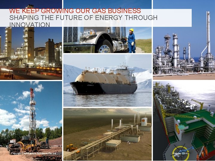 WE KEEP GROWING OUR GAS BUSINESS SHAPING THE FUTURE OF ENERGY THROUGH INNOVATION Copyright