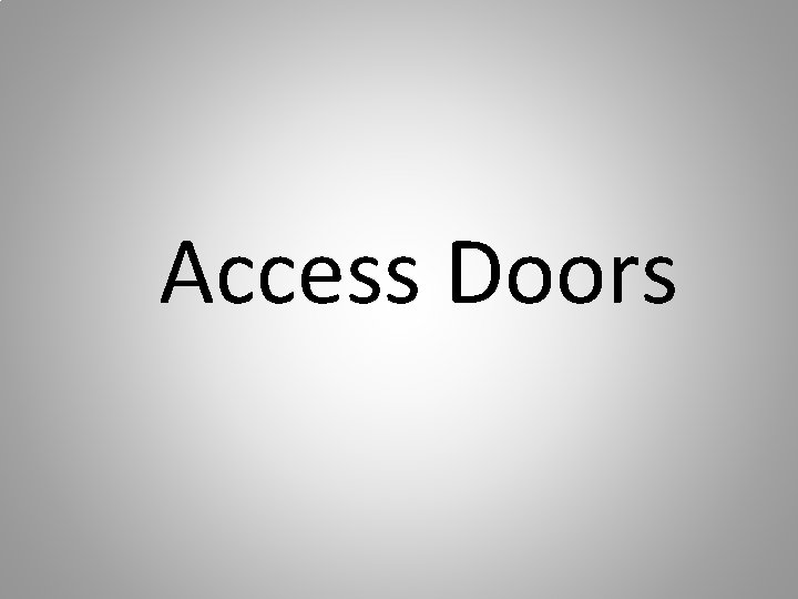 Access Doors 