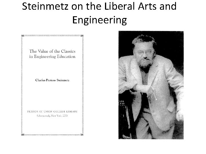 Steinmetz on the Liberal Arts and Engineering 
