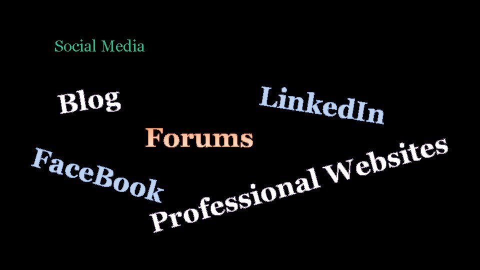 Social Media g o l B Linked In s e t i Face s Social Media g o l B Linked In s e t i Face s