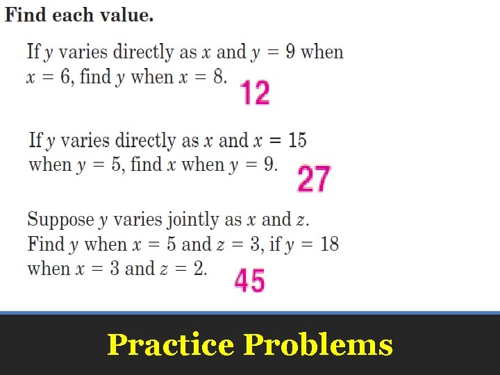 Practice Problems 