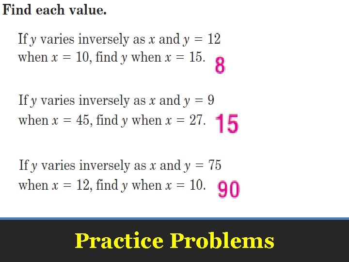 Practice Problems 