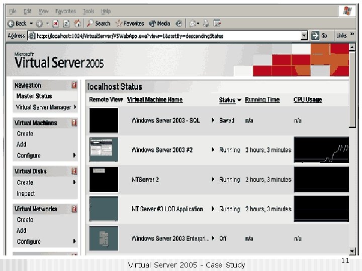Virtual Server 2005 - Case Study 11 