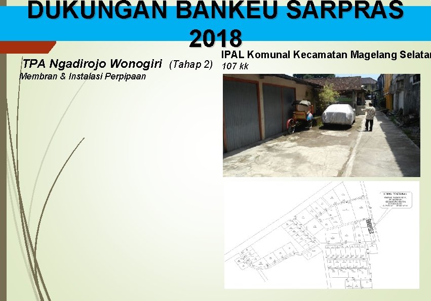 DUKUNGAN BANKEU SARPRAS 2018 IPAL Komunal Kecamatan Magelang Selatan TPA Ngadirojo Wonogiri (Tahap 2)