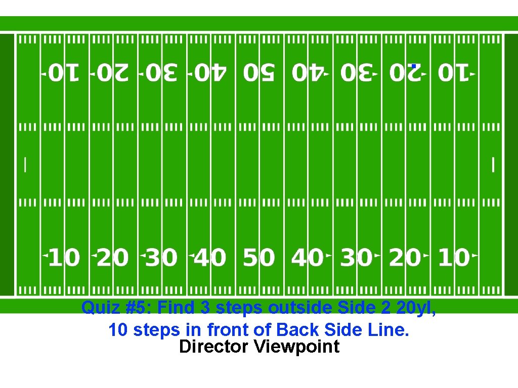 Quiz #5: Find 3 steps outside Side 2 20 yl, 10 steps in front