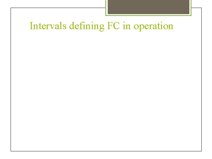 Intervals defining FC in operation 