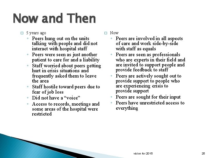 Now and Then � 5 years ago ◦ Peers hung out on the units