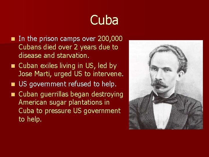 Cuba n n In the prison camps over 200, 000 Cubans died over 2