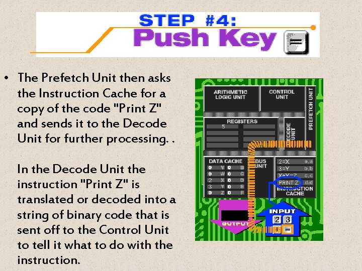  • The Prefetch Unit then asks the Instruction Cache for a copy of