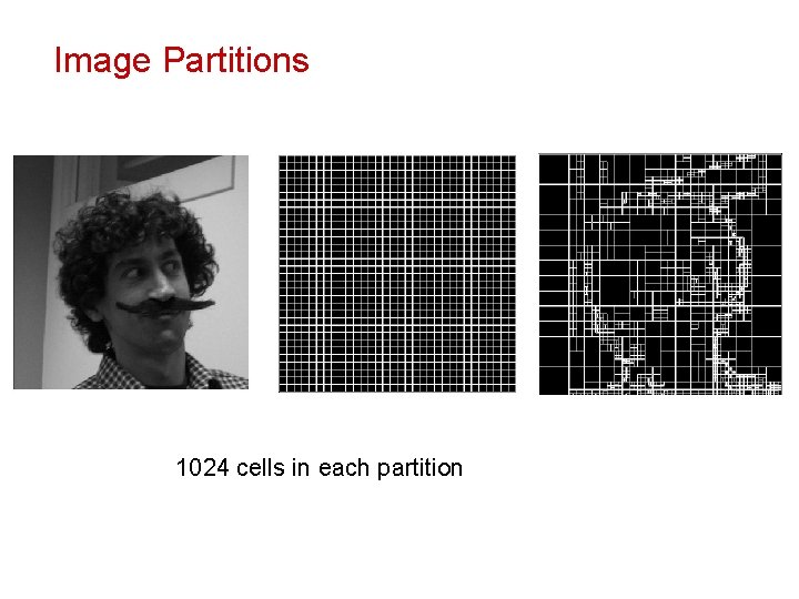 Image Partitions 1024 cells in each partition 