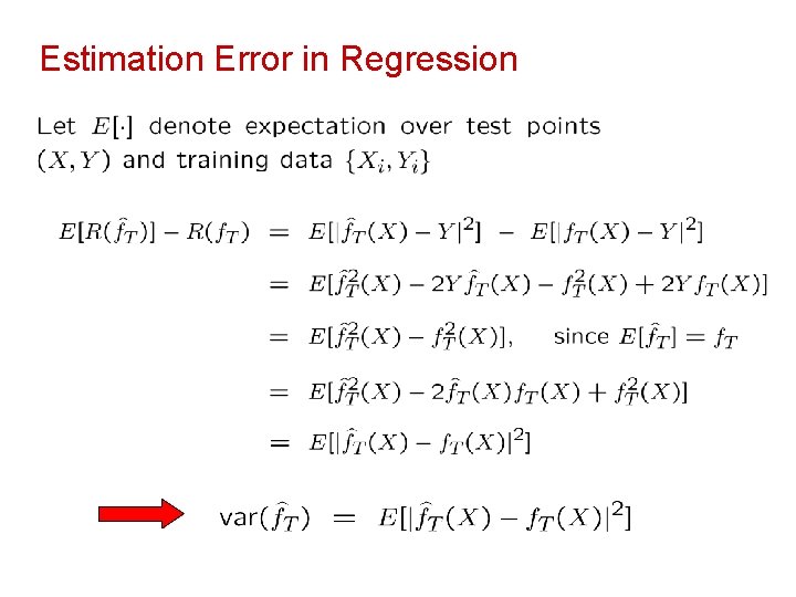 Estimation Error in Regression 