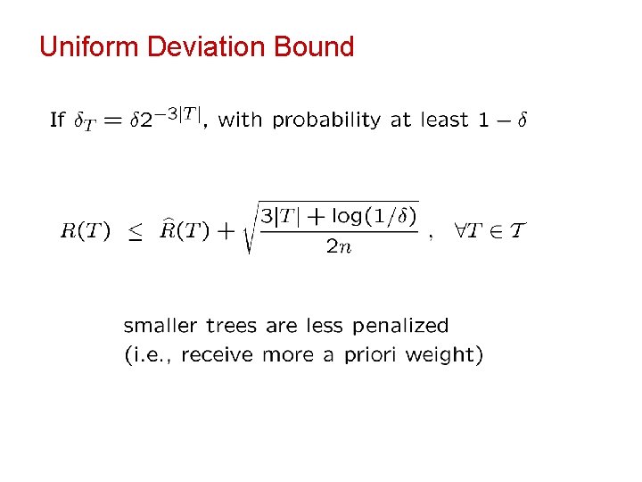 Uniform Deviation Bound 