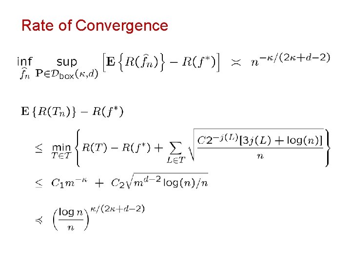 Rate of Convergence 