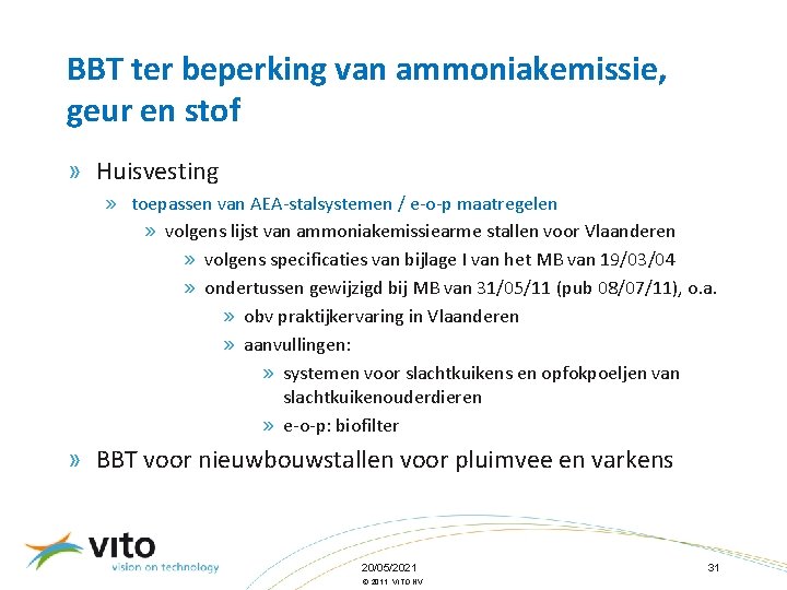 BBT ter beperking van ammoniakemissie, geur en stof » Huisvesting » toepassen van AEA-stalsystemen