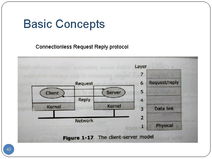 Basic Concepts Connectionless Request Reply protocol 43 Basic Concepts Connectionless Request Reply protocol 43