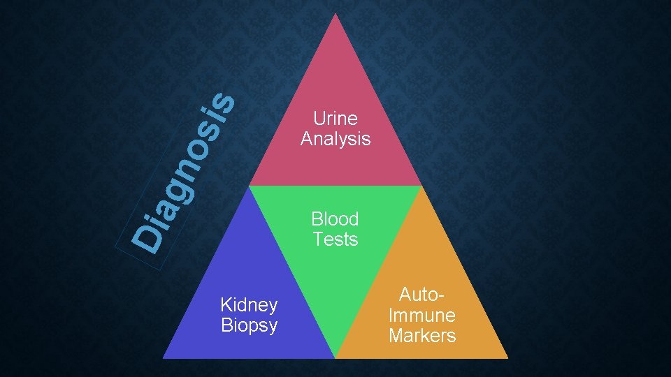 is gn os Dia Urine Analysis Blood Tests Kidney Biopsy Auto. Immune Markers 