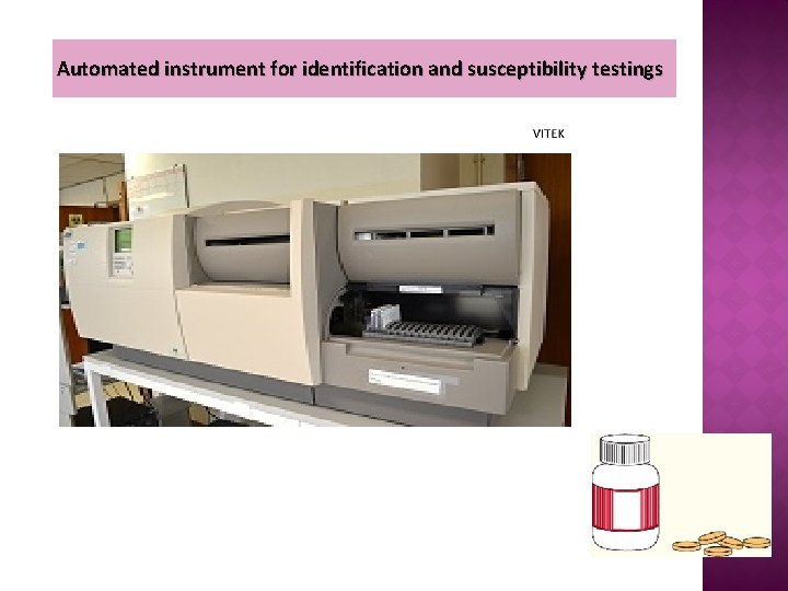 Automated instrument for identification and susceptibility testings 