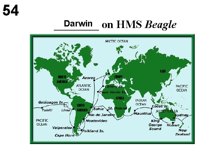 54 Darwin on HMS Beagle ____ 