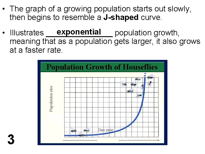  • The graph of a growing population starts out slowly, then begins to