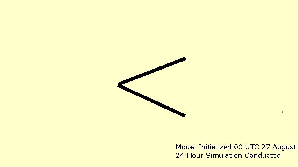 8 Model Initialized 00 UTC 27 August 24 Hour Simulation Conducted 