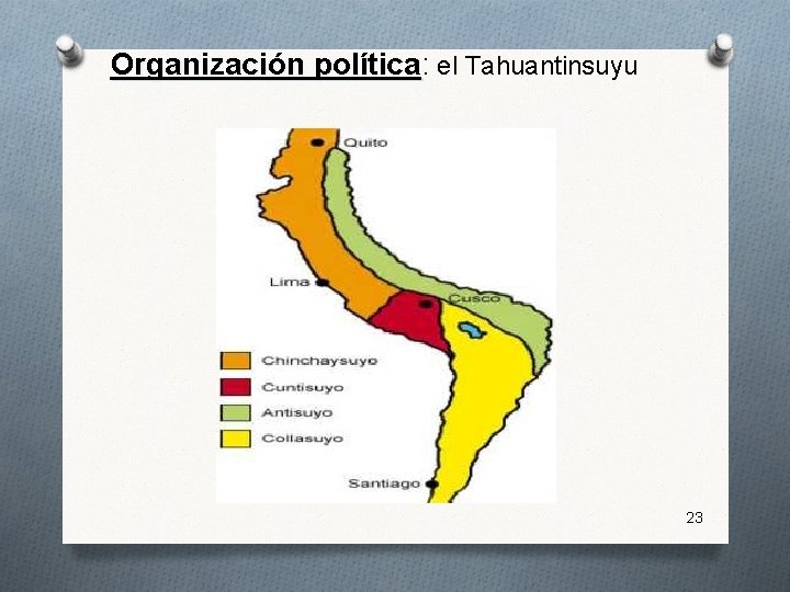 Organización política: política el Tahuantinsuyu 23 