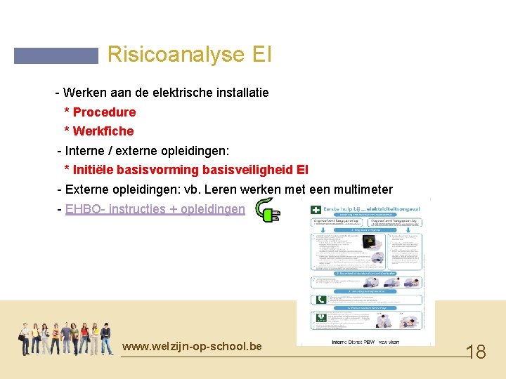 Risicoanalyse EI - Werken aan de elektrische installatie * Procedure * Werkfiche - Interne