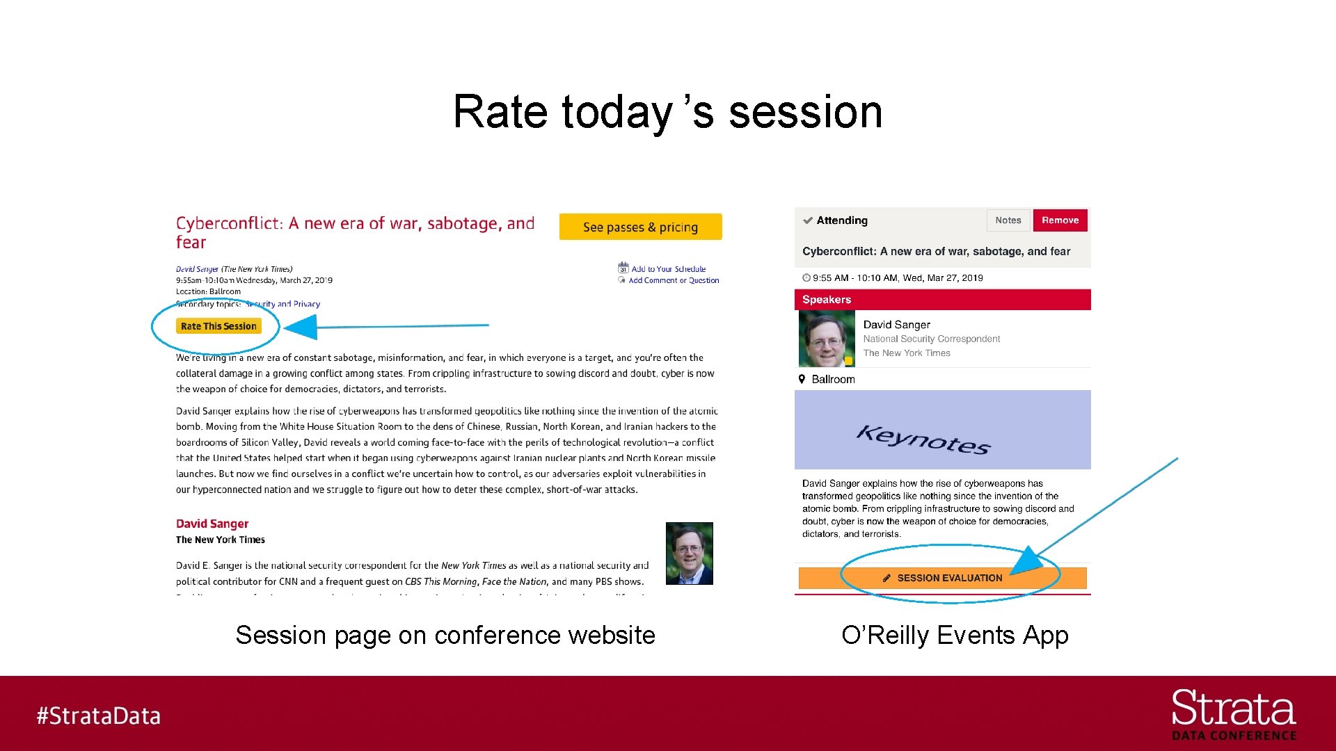 Rate today ’s session Session page on conference website O’Reilly Events App 