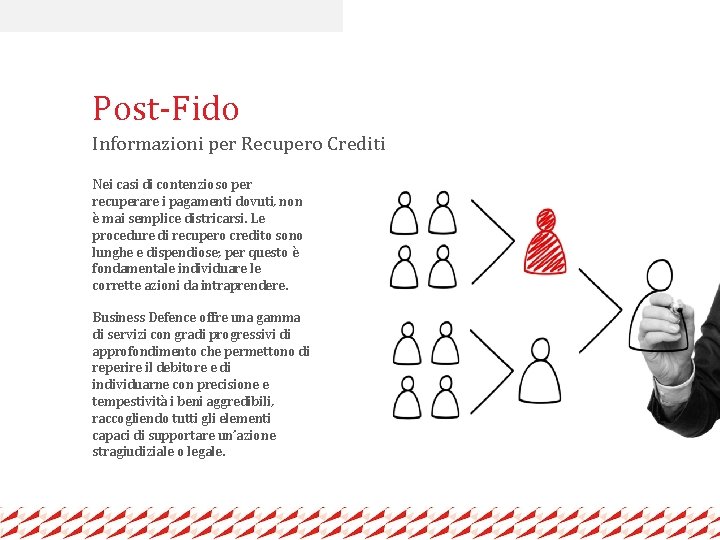 Post-Fido Informazioni per Recupero Crediti Nei casi di contenzioso per recuperare i pagamenti dovuti,