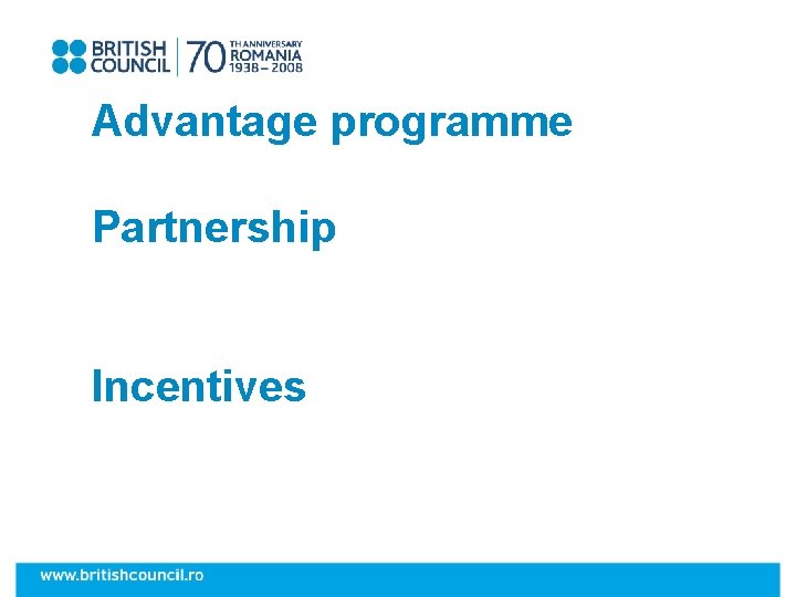 Advantage programme Partnership Incentives 