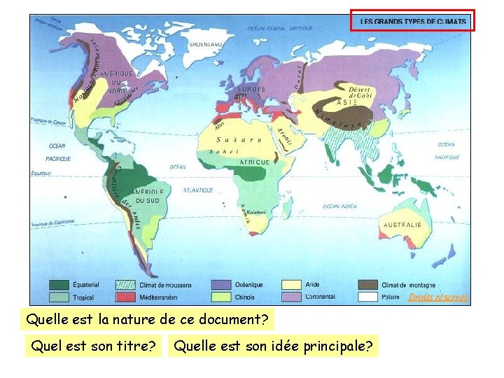 Droits réservés Quelle est la nature de ce document? Quel est son titre? Quelle