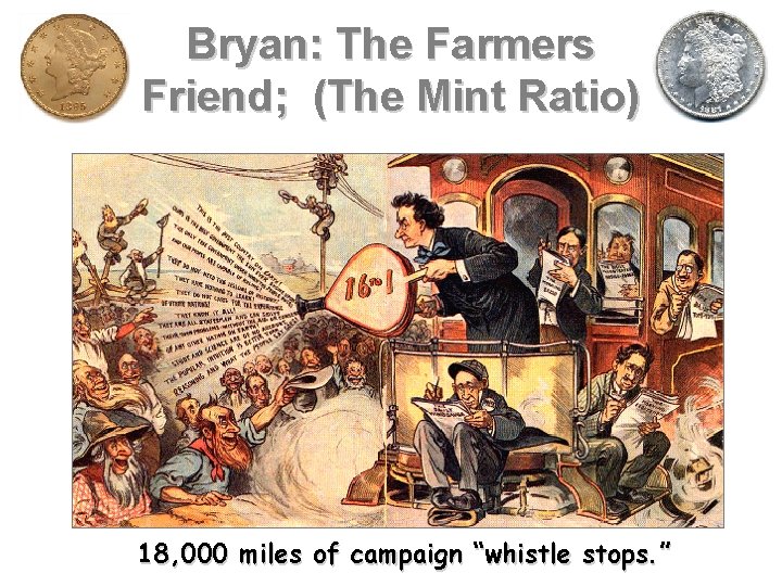 Bryan: The Farmers Friend; (The Mint Ratio) 18, 000 miles of campaign “whistle stops.