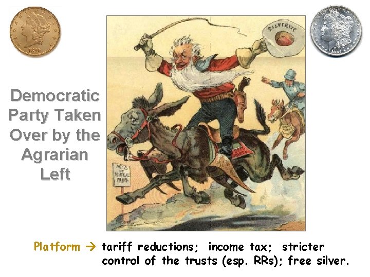 Democratic Party Taken Over by the Agrarian Left Platform tariff reductions; income tax; stricter