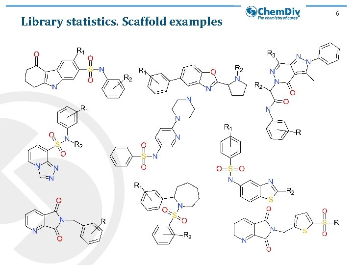 Library statistics. Scaffold examples 6 