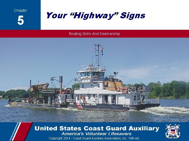 Chapter 5 Your “Highway” Signs Boating Skills And Seamanship Copyright 2014 - Coast Guard