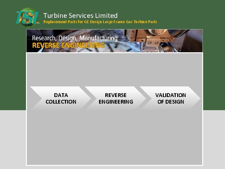 Turbine Services Limited Replacement Parts for GE Design Large Frame Gas Turbine Parts REVERSE