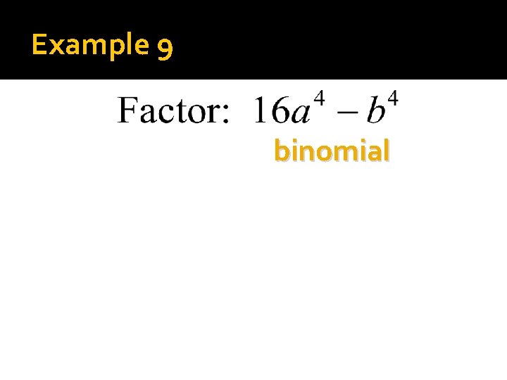Example 9 binomial 