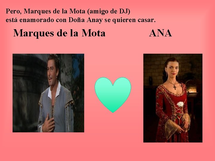 Pero, Marques de la Mota (amigo de DJ) está enamorado con Doña Anay se