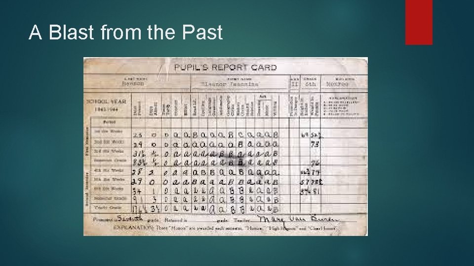 A Blast from the Past 