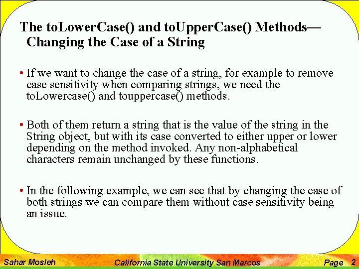 The to. Lower. Case() and to. Upper. Case() Methods— Changing the Case of a